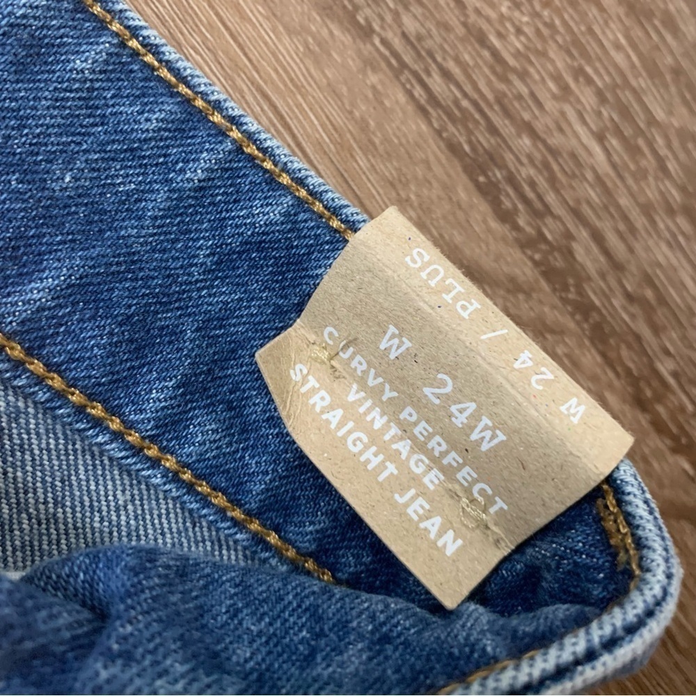 Madewell womens blue curvy perfect vintage straight jeans 24W NEW - Picture 8 of 12
